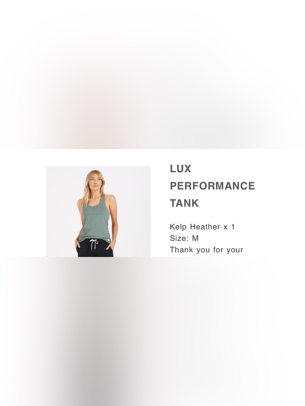 Vuori Lux Performance Racerback Tank - Picture 5 of 5